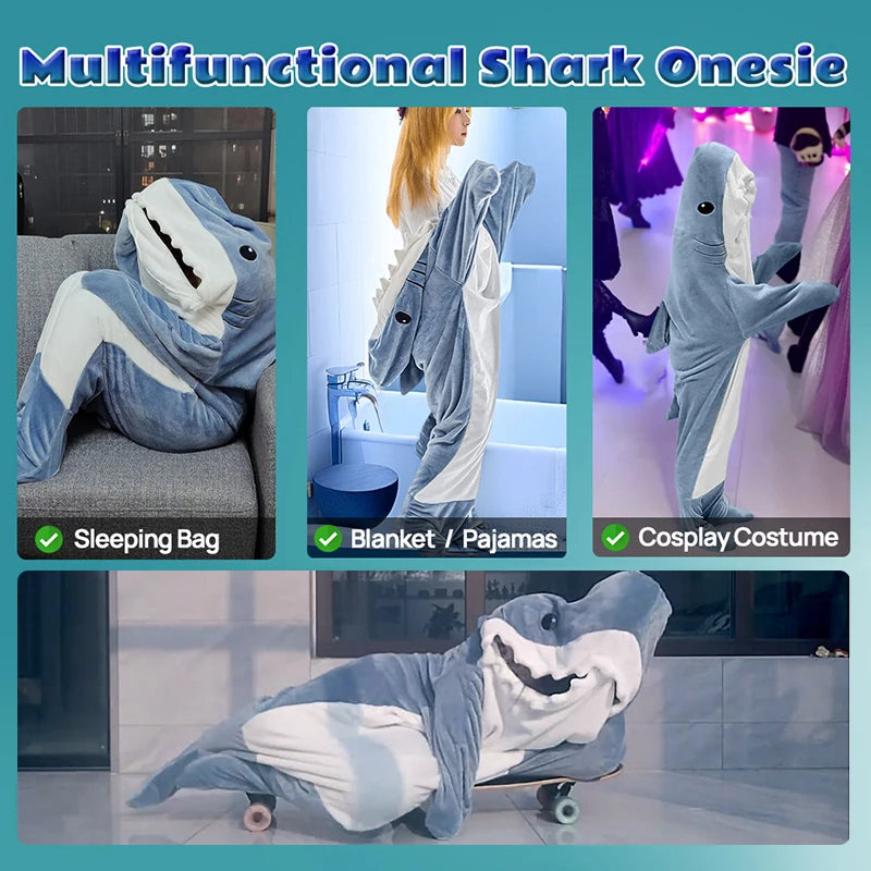 Wearable Shark Sleeping Blanket