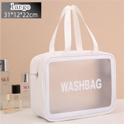 Portable Transparent Waterproof Travel Wash & Makeup Bag