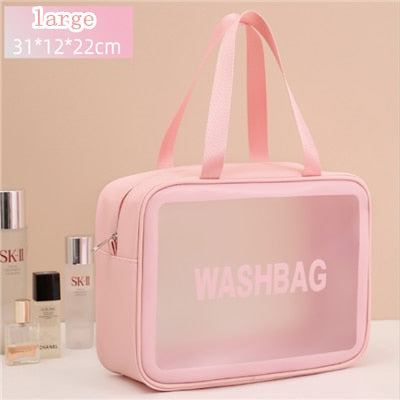 Portable Transparent Waterproof Travel Wash & Makeup Bag