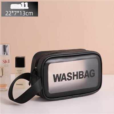 Portable Transparent Waterproof Travel Wash & Makeup Bag