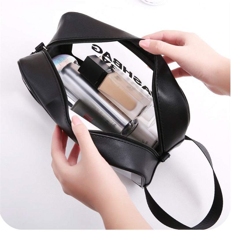 Portable Transparent Waterproof Travel Wash & Makeup Bag