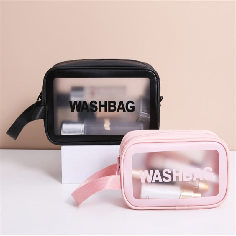 Portable Transparent Waterproof Travel Wash & Makeup Bag